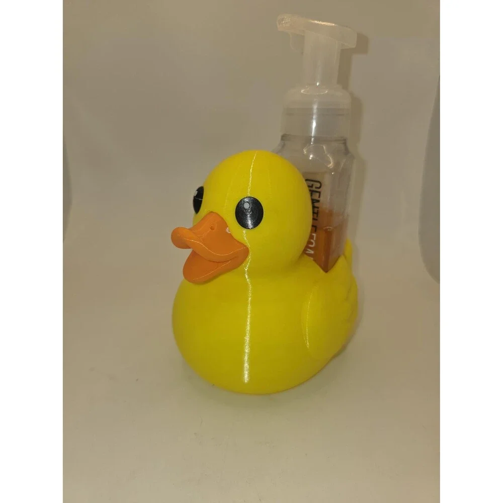 3D Printed Duck Soap Dispenser | Whimsical Bathroom Decor Holder